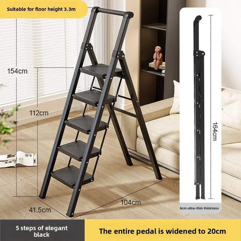 Exquisite Household Goods Household Ladder Folding Ladder Herringbone Ladder Multifunctional Ladder Thickened Ladder Escalator