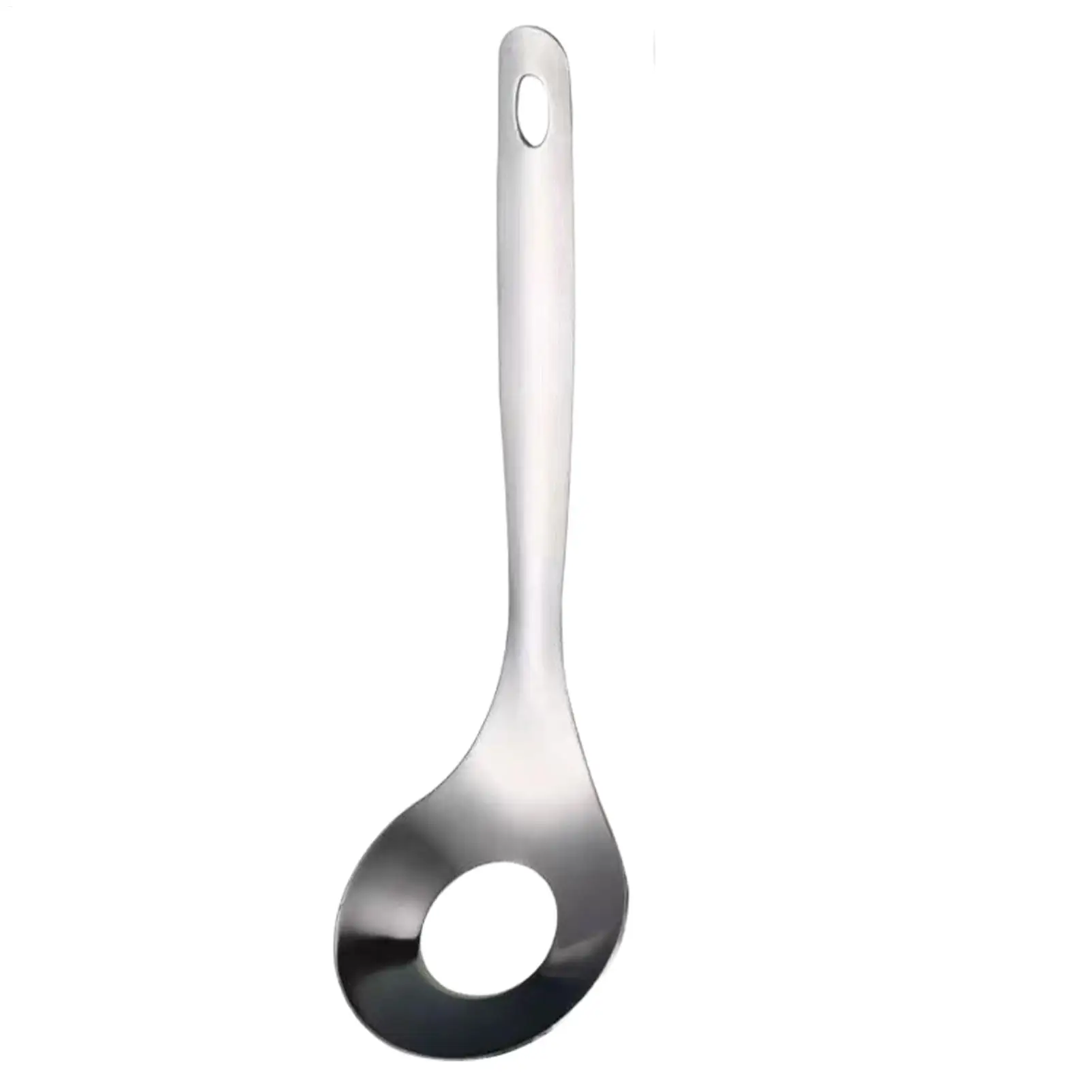 Stainless Steel Croquettes Meatball Spoon Mold Non-stick with Round Hole Meatball Maker Spoon Hangable Meat Press Tools