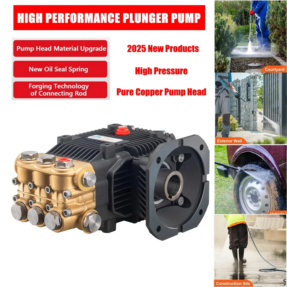 Pressure Washer Replacement Pumps Plunger Pump Head Copper Car Washer Cleaning Machine Parts High-pressure Cleaner Piston Pump