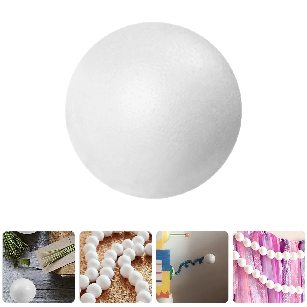 

100pcs Foam Ball White Round Thick Smooth Diy Craft Balls For Kids Painting Decorative Craft Supplies Circle Foam For Wedding