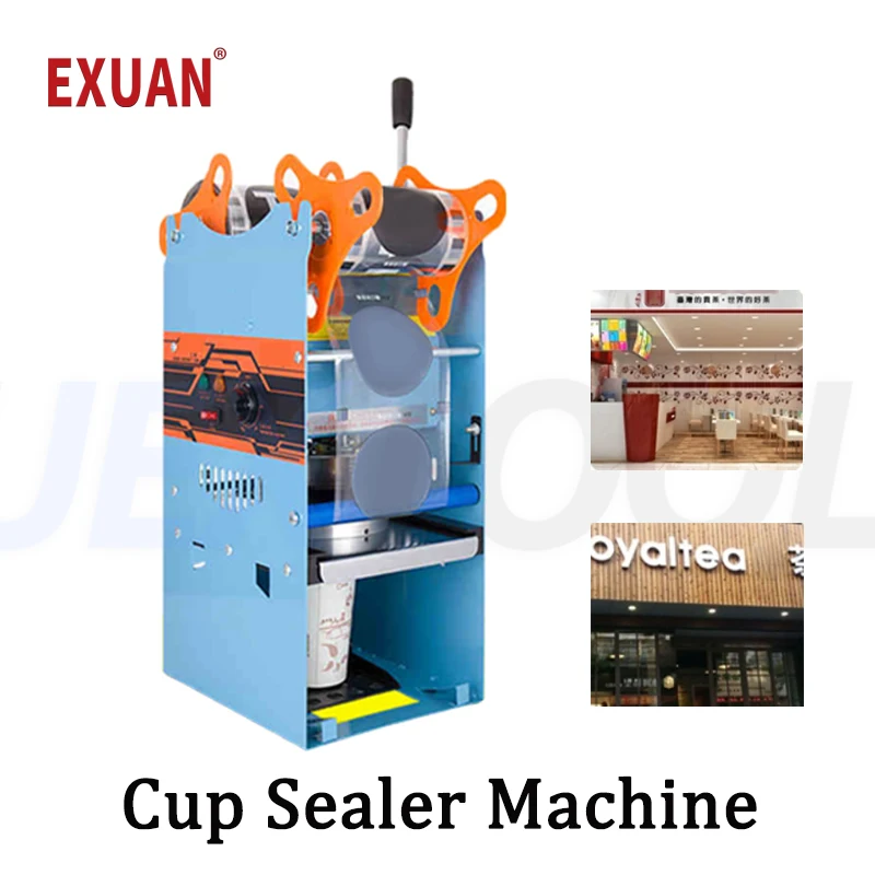 

270W Cup Sealer Machine Commercial Soybean Milk Drinks Cup Sealer Thickening Manual Sealing Device Hand Pressed Cup Sealing Tool