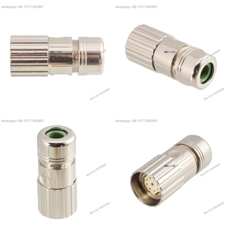 M23 female direct pressure connection motor connector direct 6 7 9 12 17 pin plug M23 can be wired on site