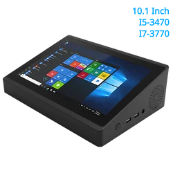 2023 All In One Tablet Windows 10 RJ45 Mini PC Box 10.1inch Touch Screen Intel Core I5 I7-3770 16GB RAM No Battery WiFi Camera