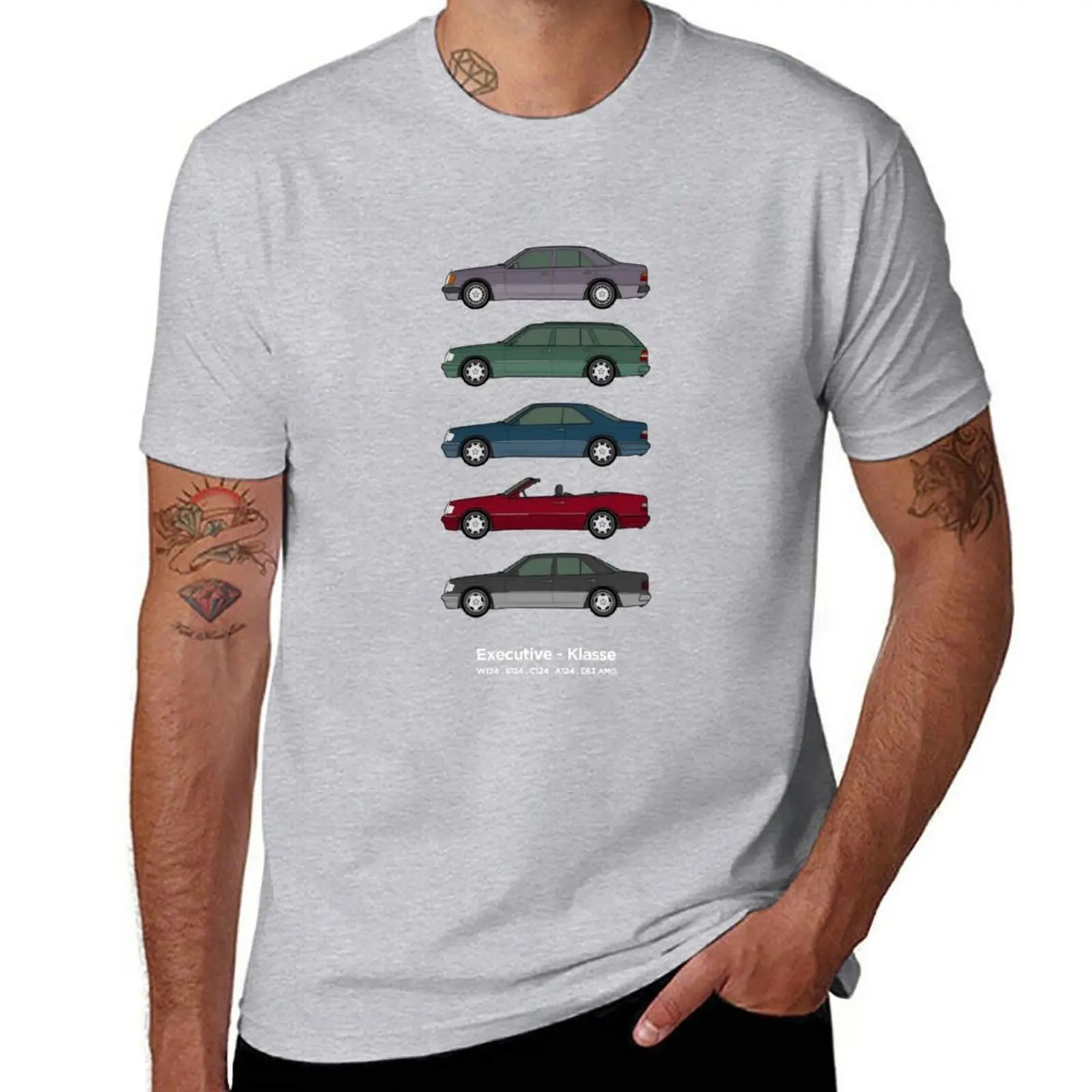 New W124 S124 C124 A124 & E63 Classic Car Collection T-Shirt blank t shirts black t-shirts for men