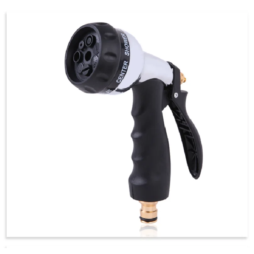 Water Spray Gun High Pressure Metal Water Spray Gun Rust Prevention with Rubber Handle for Car Garden Lawn Wash for Cleaning