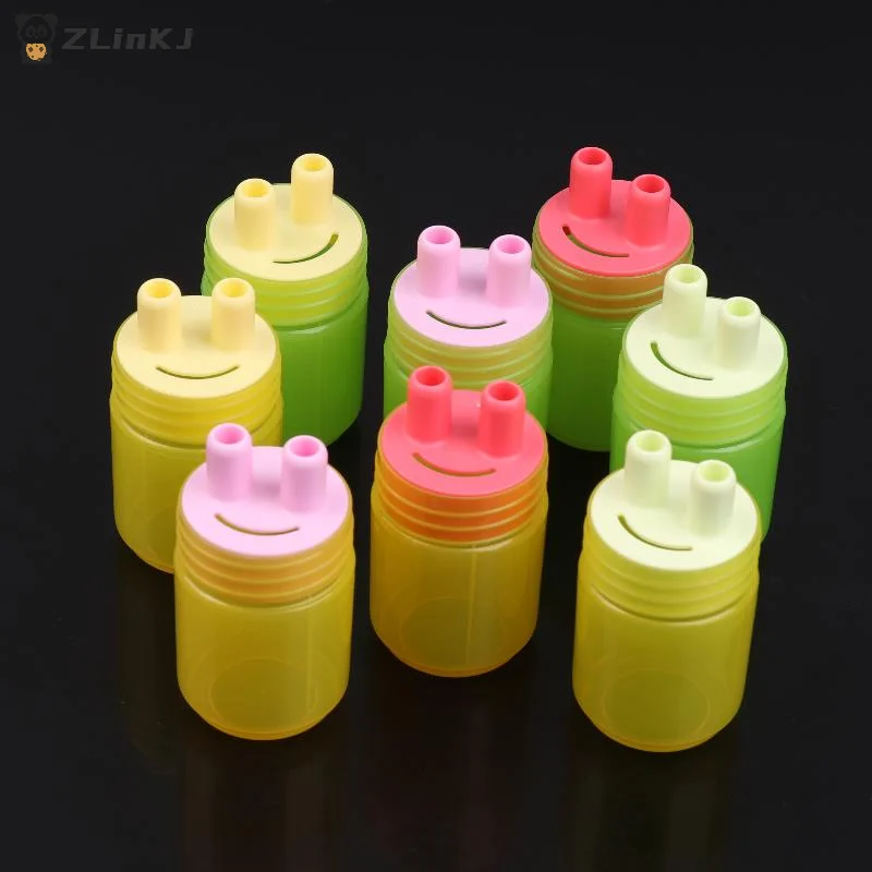 ▶ 1 قطعة اثنين من أعواد الأنف الاستنشاق أنابيب غطاء المحمولة العشبية الاستنشاق غطاء شفط الأنف زجاجة