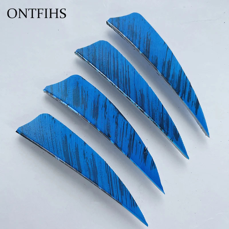 50Pcs Neue 3 Zoll Feder Pfeile Befiederung Schild Cut Natürliche Türkei Plumes Tinte Malerei für Bogenschießen DIY Zubehör