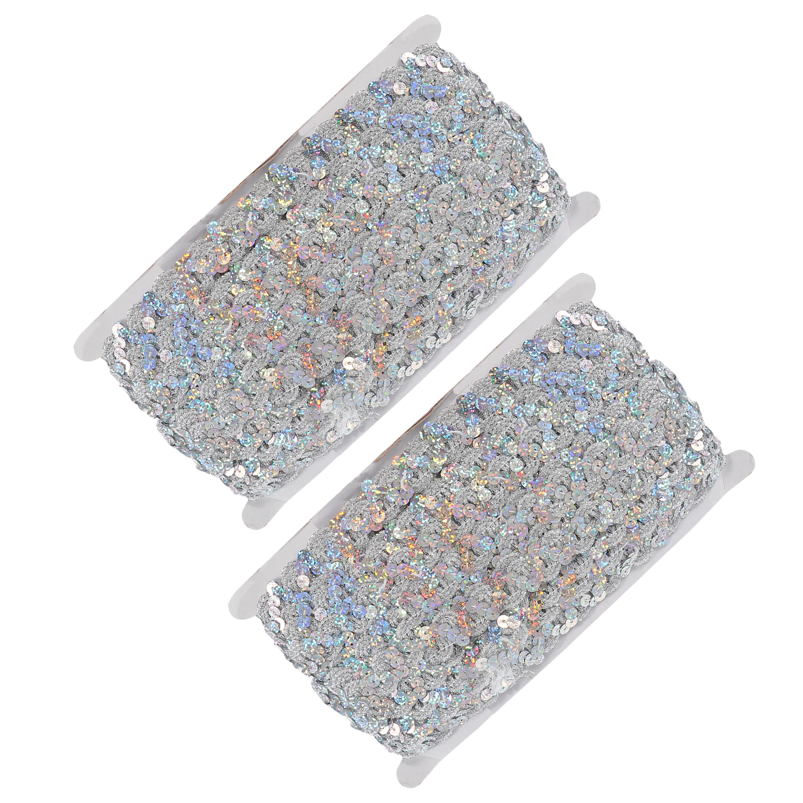 

2pcs Sequin Glitter Ribbon Decoration DIY Craft Trim Stage Clothes Accessories Sequin Laces Elastic Band