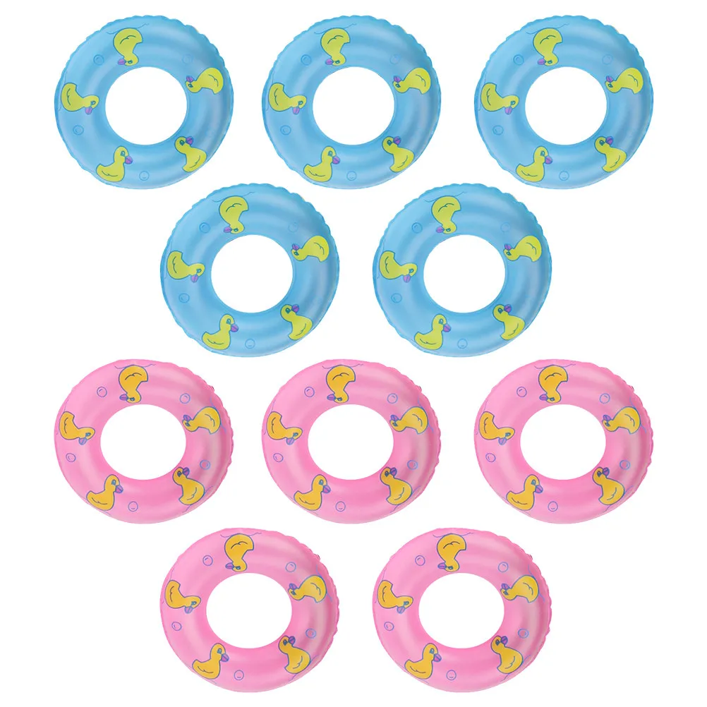 10 Pcs Summer Fun Floating Toy Rings Inflatable Water Toys Swimming Children's Circle
