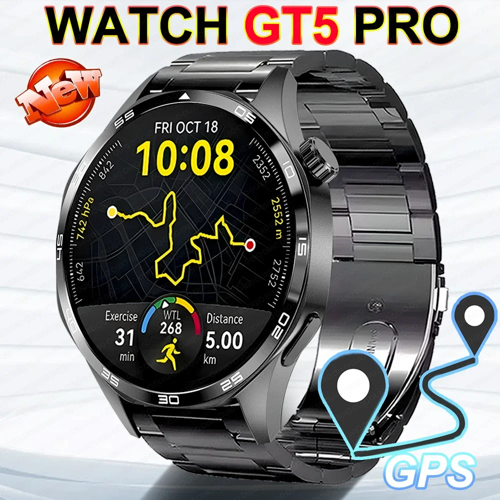 

New For HUAWEI Outdoor Sports GPS Smart Watch Men AMOLED Screen NFC Compass Heart rate Waterproof Bluetooth Call SmartWatch 2025