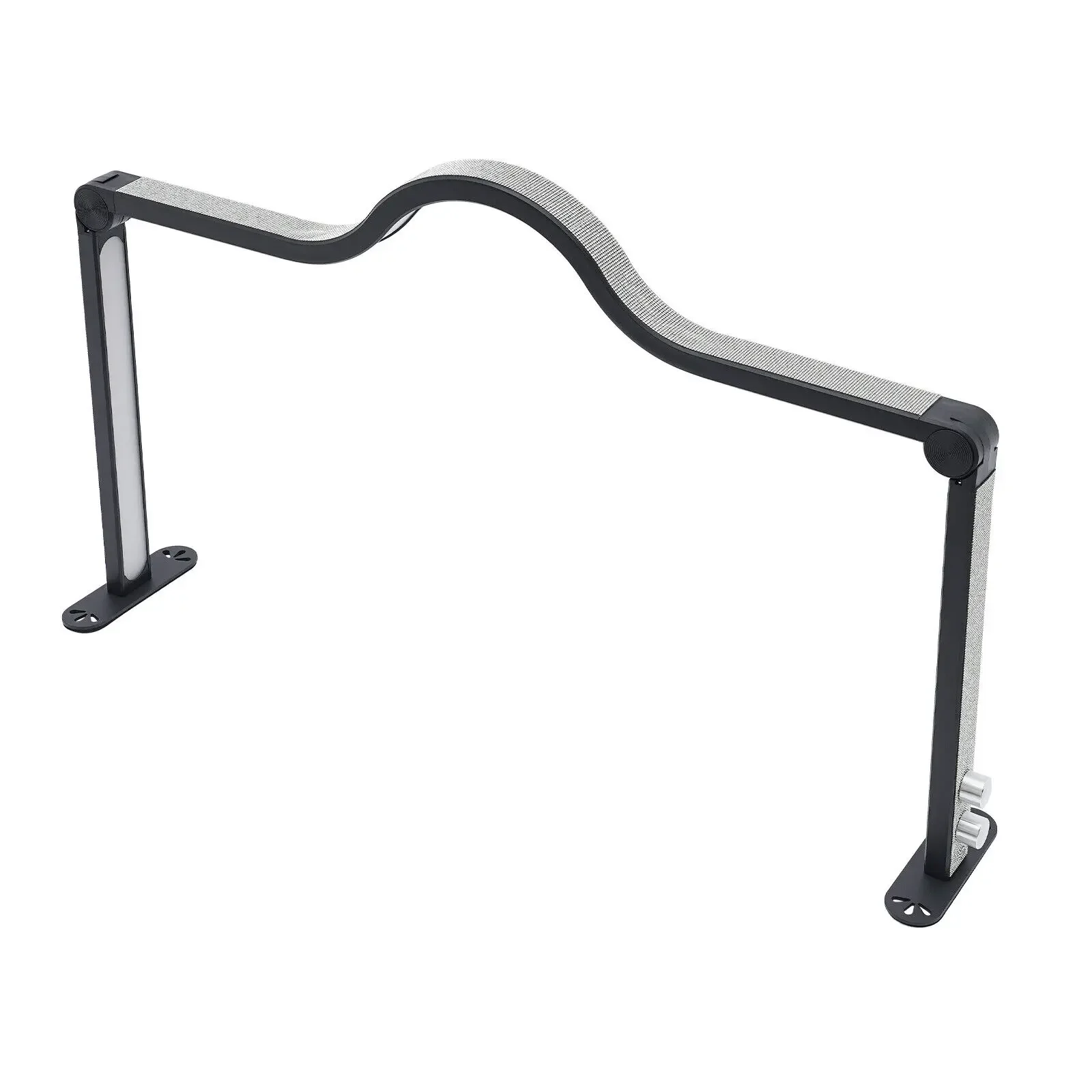 調光可能な 48W ネイルテックランプ – 3 つのライトモード (3000K-6000K)、折りたたみ式デスクマニキュアランプ、ブラック