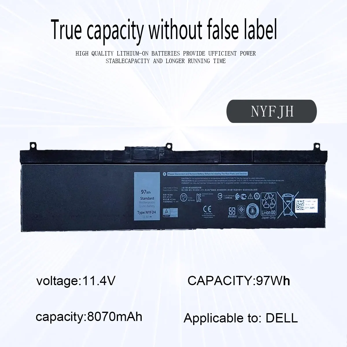 Dxt Nieuwe Laptop Batterij Nyfjh Voor Dell Precisie 7530 7540 7730 7740 Serie 5tf10 Ry3f9 0ry3f9 0vrx 0J 0wmrc77i 7m0t6 Cj 18V