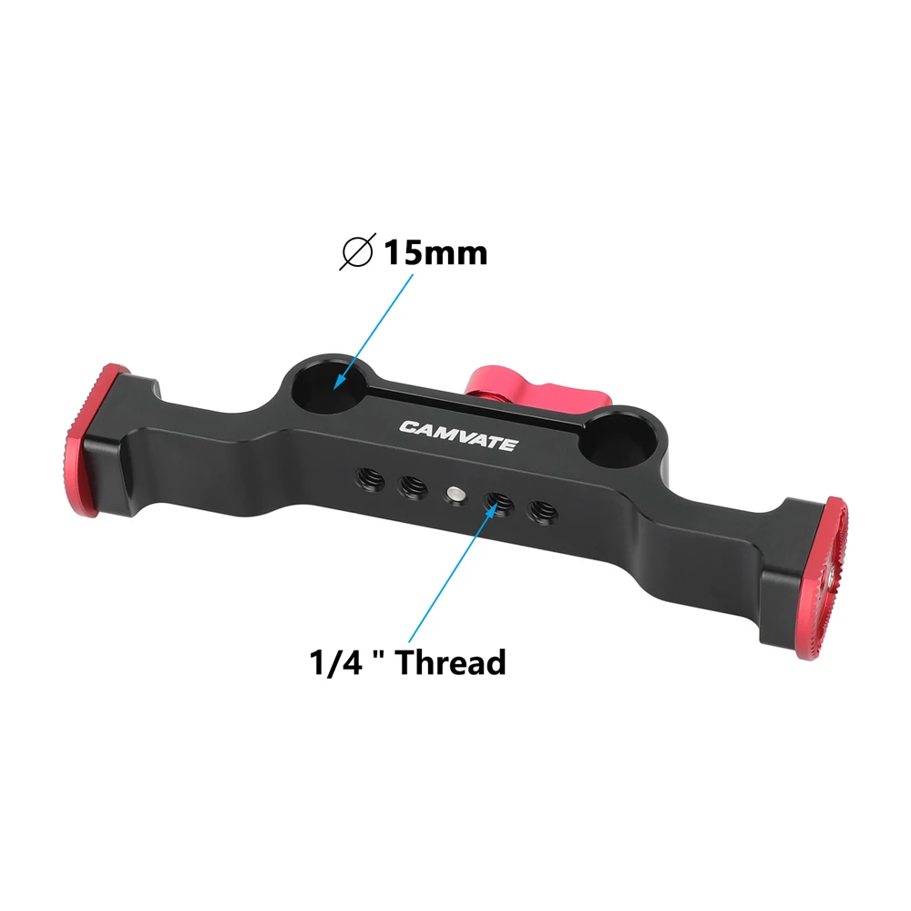 CAMVATE 15mm LWS Dual-Rod Clamp Railblock with ARRI-Style Rosettes For Camera 15mm Rail Support System