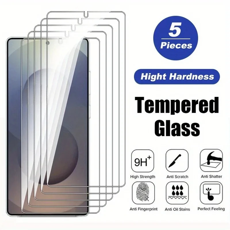 

Защитная пленка из закаленного стекла для Samsung Galaxy S25 S24 Ultra S23 S22 S21 Plus S24 S23 FE S25 Edge, прозрачная стеклянная пленка