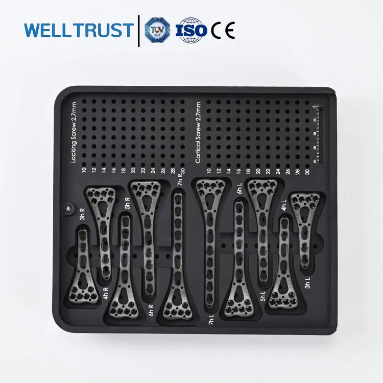Wholesale Orthopedic Surgical Instruments Distal Radius Plate Case Aluminum Sterilization Tray Box For Orthopedic Implants