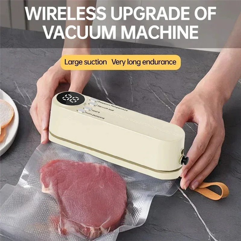 【RECOMMEND】 Máquina seladora a vácuo de plástico de qualidade alimentar, seladora de sacos a vácuo e sacos de rolo - Acessório de cozinha ideal A