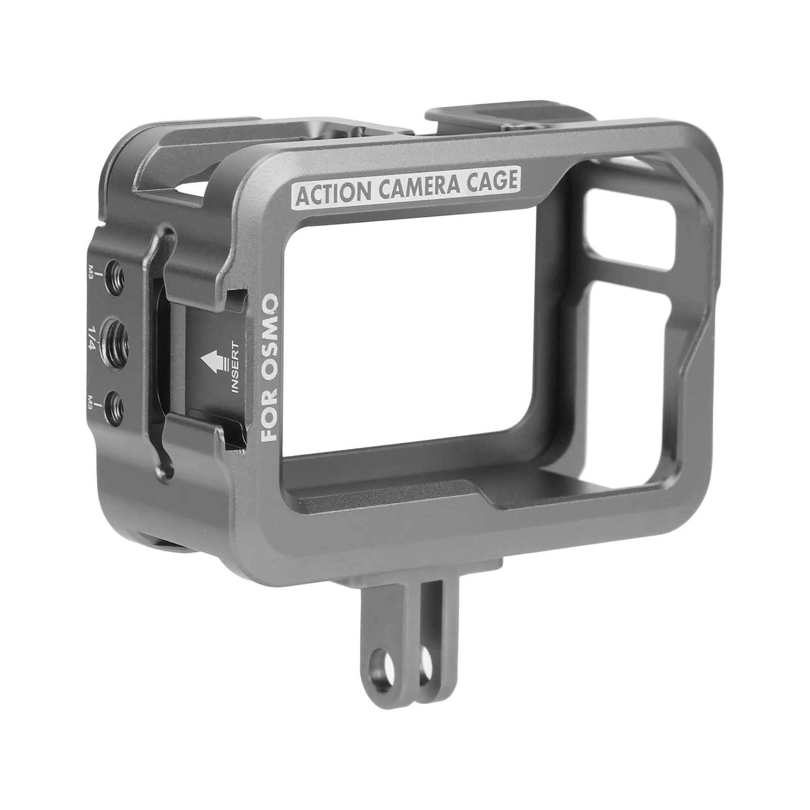 Aluminium Alloy Case for OSMO Action Camera Housing Shell Case Protective Cage with 2 Cold Shoe Mount