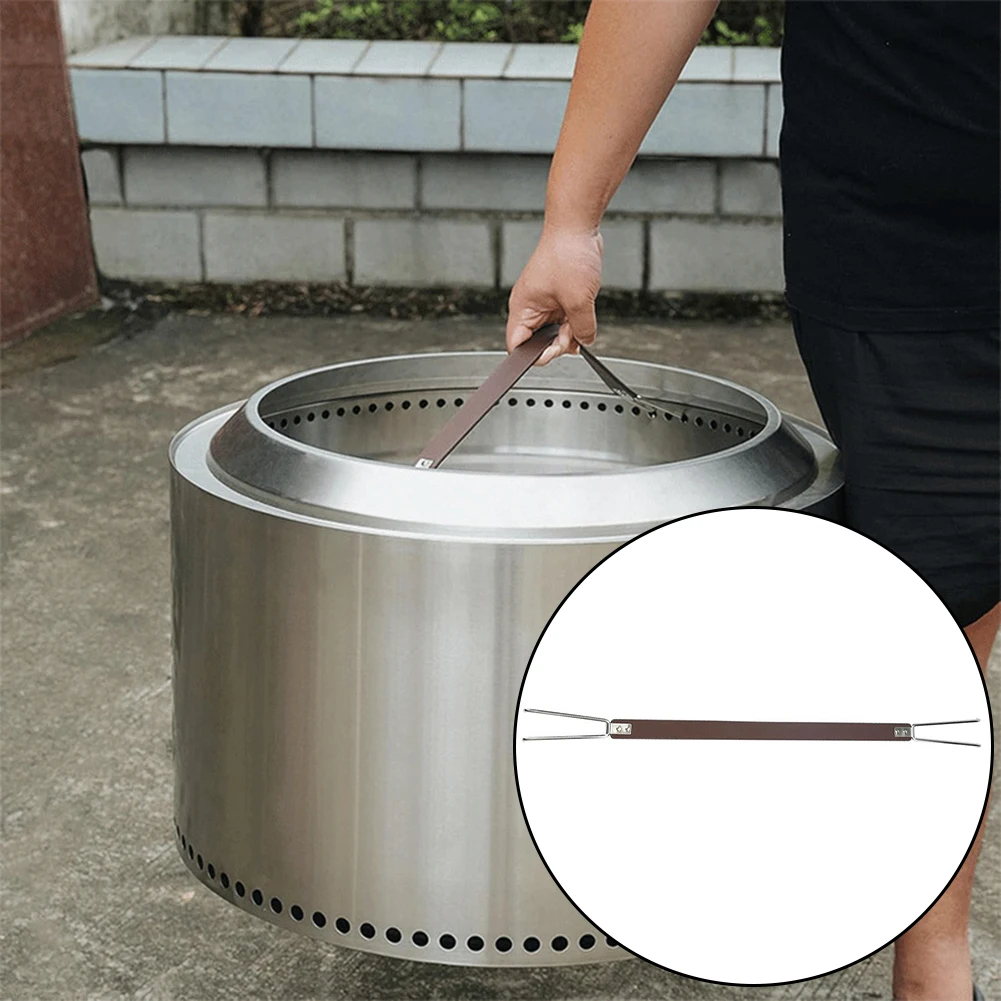 1pc Carry Handle For SoloStove Ranger- Fire-Pit Leather Handle One Hand Operation Fire-Pit Handle Burning Accessories