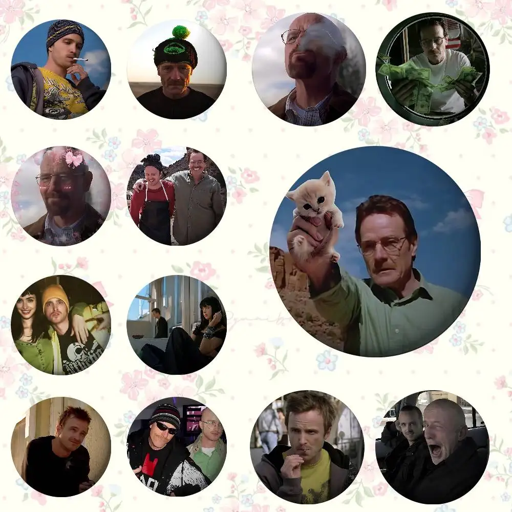 

TV B-breaking Bad Round Exquisite Badge Brooches Creative Pins For Clothes Hat Backpack Gift Accessories