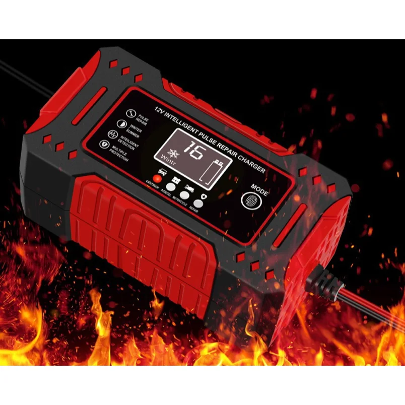 12v 6a Car Battery Charger, Motorcycle Battery Repair Charger, Eu Us Uk Plug, Auto Battery Maintainer Modified Accessories