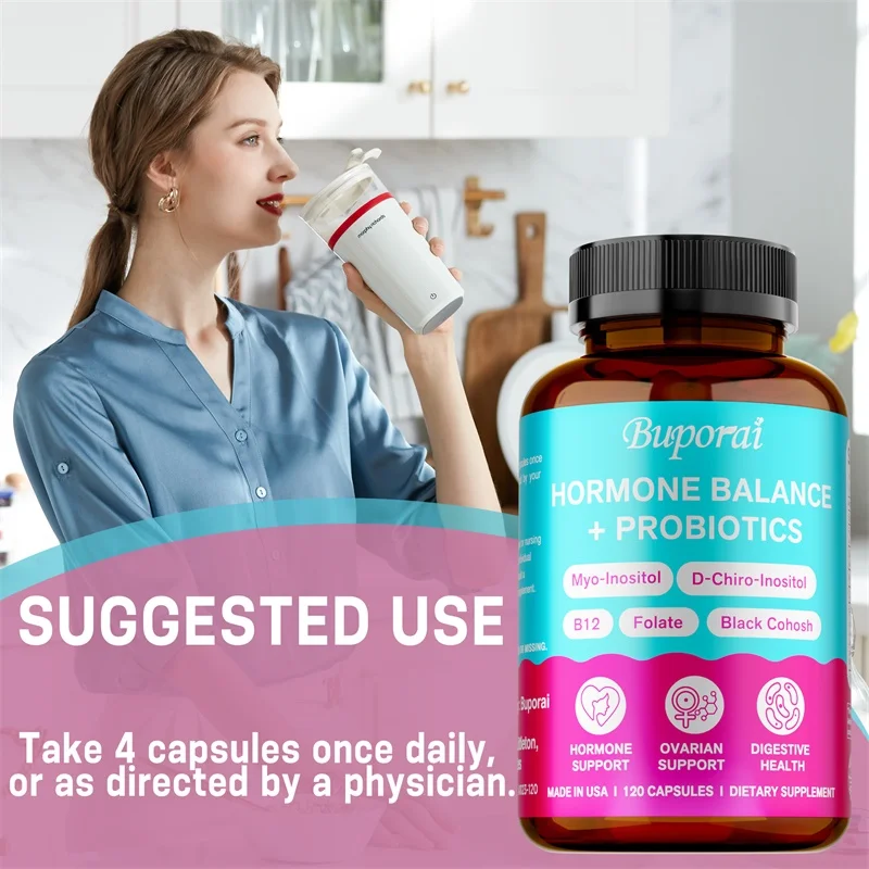 Equilibrio ormonale + probiotici: allevia l'affaticamento, gli altalene umane, supporta PMS, PMDD, migliorare la digestione e il metabolismo, la gestione del peso