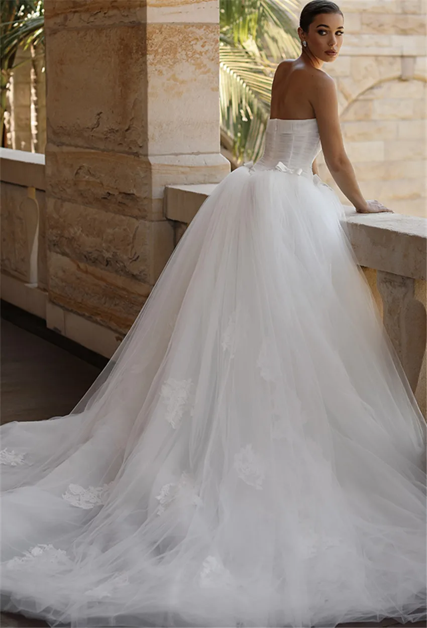 웨딩 원피스 무도회 가운, Boda Civil Sencillo Novia Mas Vendidos 2024 Alta Calidad Elegantes Baratos Robe Mariage