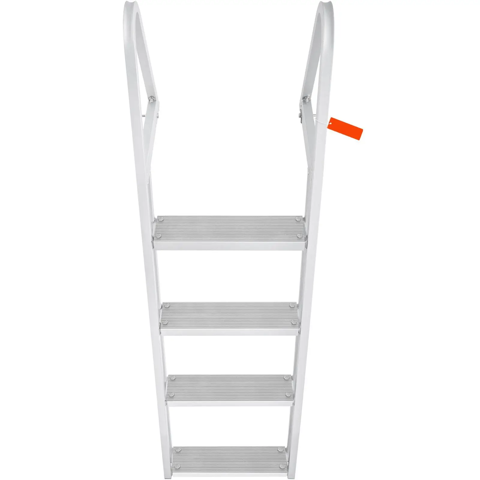 Dock Ladder, Removable 4 Steps, 350 lbs Load Capacity, Aluminum Alloy Pontoon Boat Ladder with 4'' Wide Step & Nonslip Mat, Easy