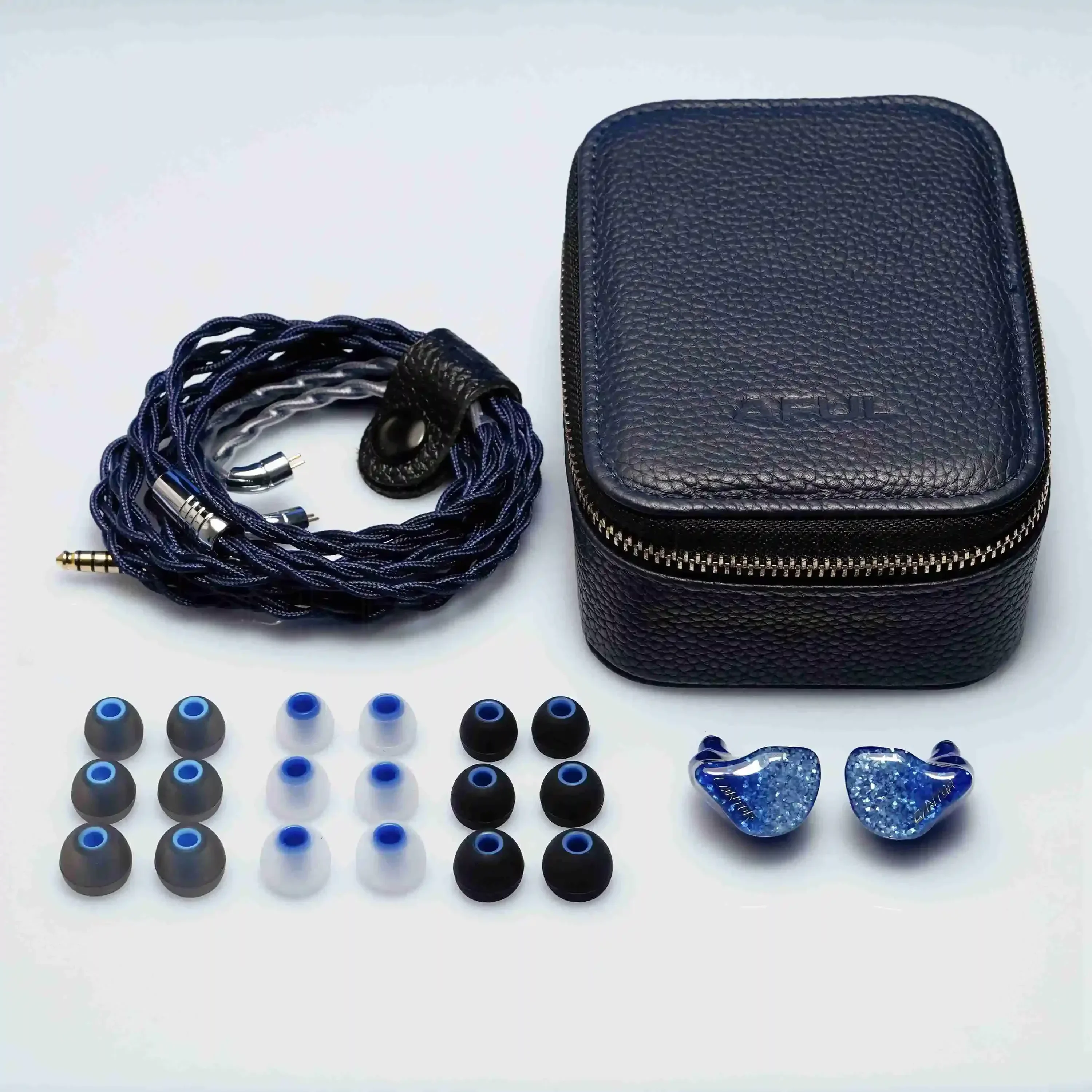 AFUL Cantor In-Ear-Monitore, 14 Balanced Armature-Treiber, austauschbarer 0,78 mm 2-poliger 3D-gedruckter, kabelgebundener Musik-Sport-Kopfhörer aus Kunstharz