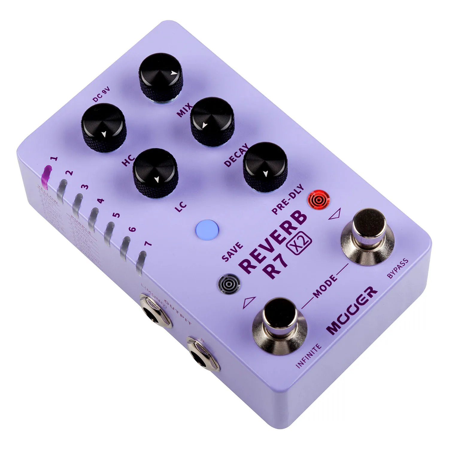 Mooer R7 X2 Multi Reverb Pedal Electric Guitar Multieffect Pedal From Classic Reverb To Modern Ambient 14 Reverb Type Stereo