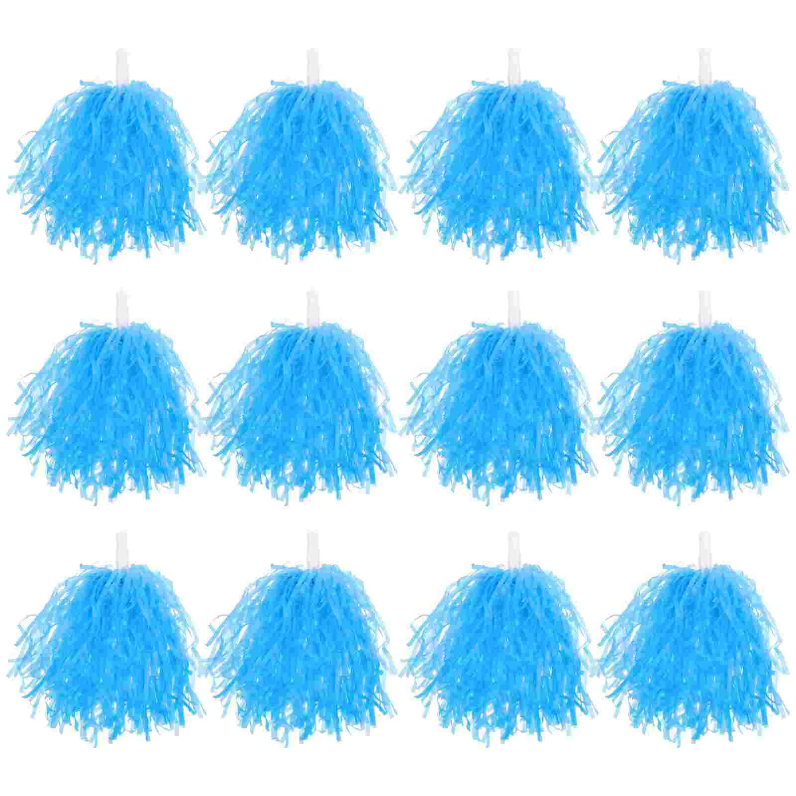 

12 Pcs Cheerleading Ball Dance Pompoms Cheering Hand Flower Girl Flowers Party Cheerleader Blue Girls Team