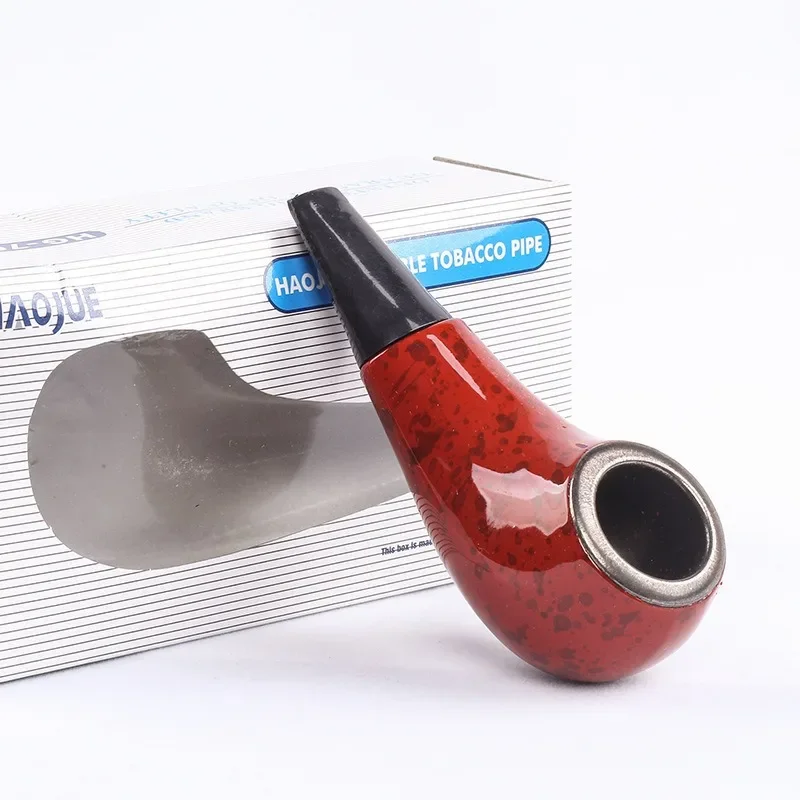 Mini Resin Wood Classic Pipe Smoking Handmade Wood Tobacco Pipe Bent Pipes Gift Smoking Accessories