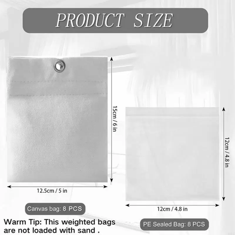 

MOLC Pack of 8 Portable Outdoor Drapery Weights for Outdoor and Bathroom Curtains