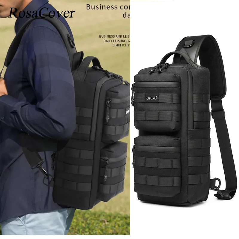 New Men Chest Bags Outdoor Sports Tactical Crossbody Bag Large Capacity Male Waterproof Travel shoulder Messenger Bag