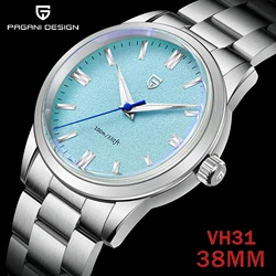 2024 New PAGANI DESIGN 38mm Men's Quartz Watches Stainless Steel AR Coating Sapphire VH31 Business Sports Watches reloj hombre