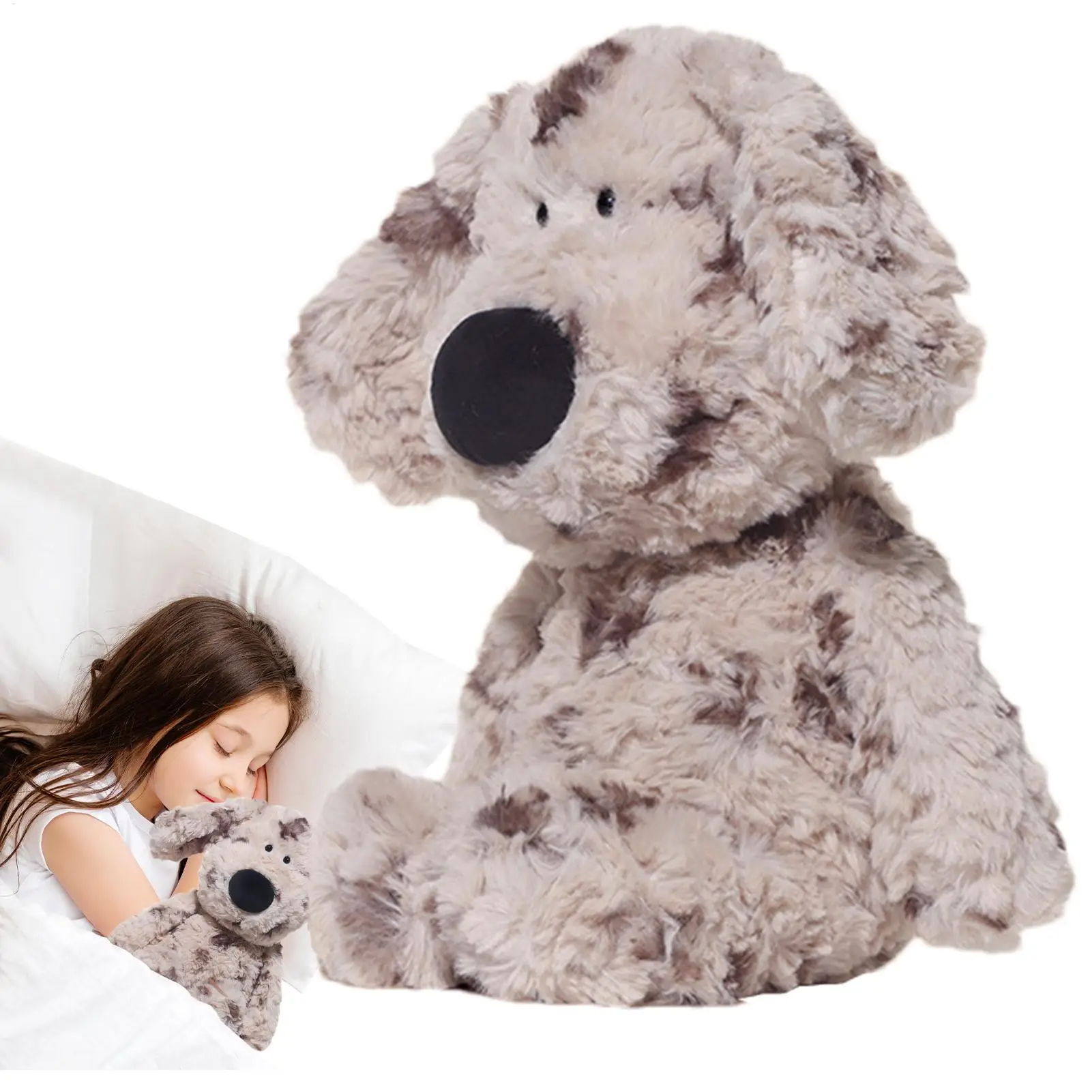 

Плюшевая собака 11,8 дюймов, мягкая кукла-щенок, реалистичная милая плюшевая собака с большим носом для детей, девочек, мальчиков, малышей, дня рождения