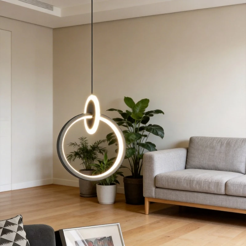 SANDYHA Modern LED Bedroom Lamp Pendant Light Indoor Chandelier Bedside Lighting Stylish Home Decor Hanging Light