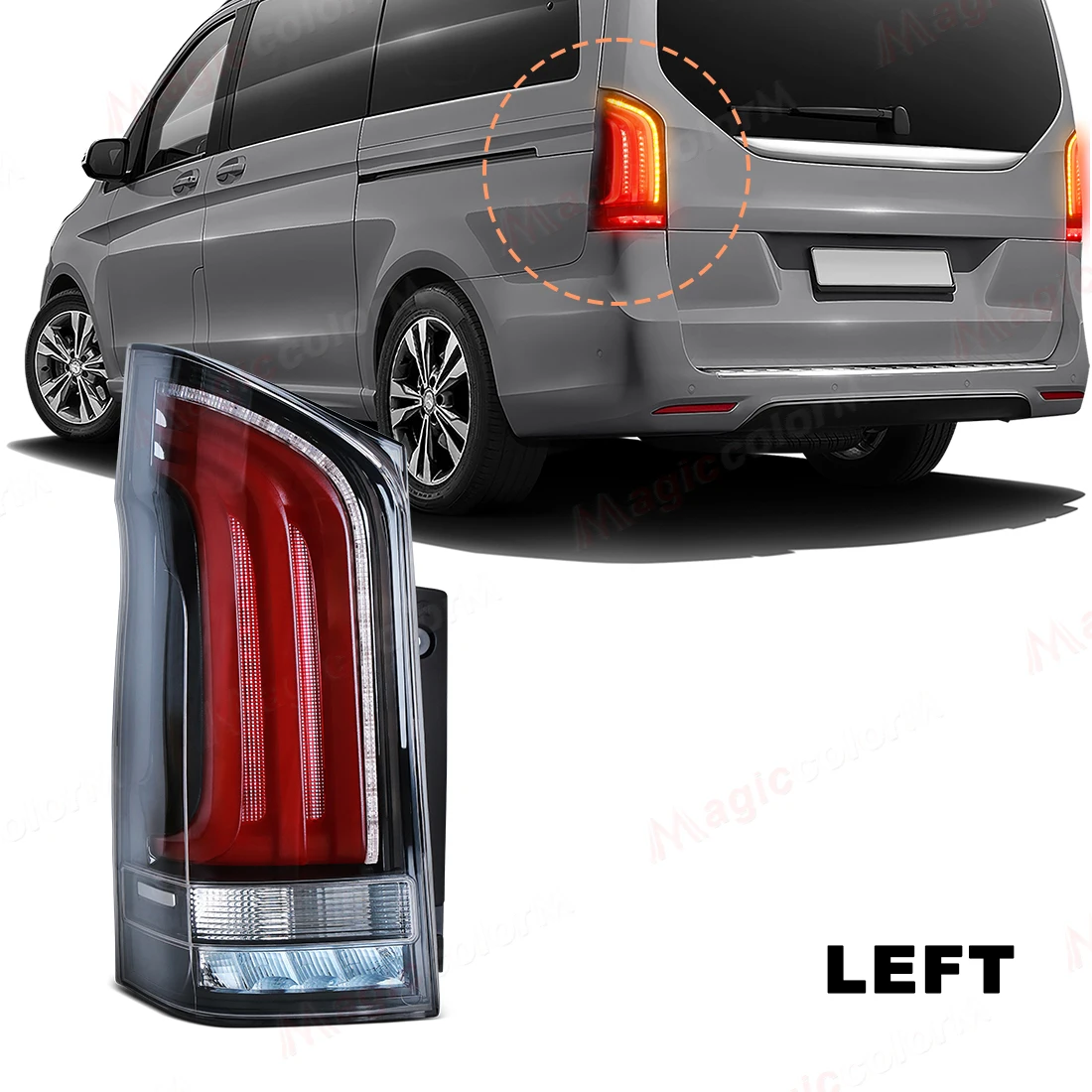 Links/Rechts Achterlicht Voor Mercedes-Benz Vito V-Klasse V220D V250 V260 V300 W447 2016 2017 2018 2019 2020 2021 2022 2023 Achterlichten
