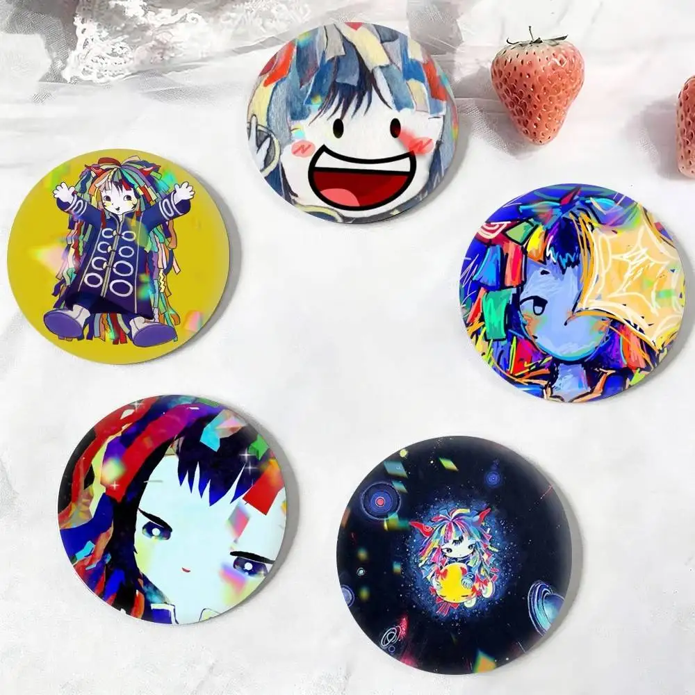 K-Kikuo Mascot H-Hoshi-kun  25 32 44 58 75mm Badges Personalized Round Brooches Pins Accessory Gift