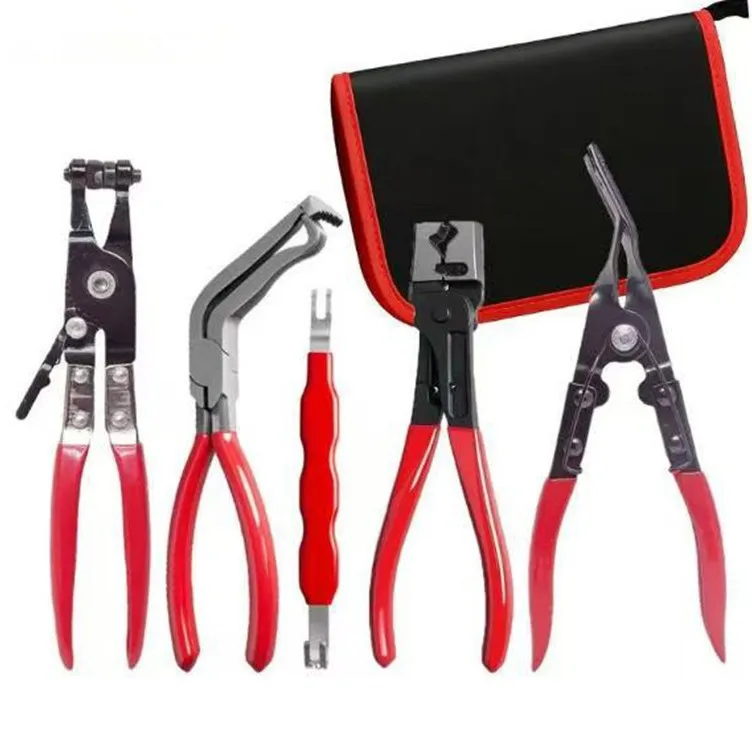 Multi Auto Repair Pliers Set Bent Disconnect Straight Hose Clamp Flexible Tiger Prying Light Opening Pliers Car Maintenance Tool