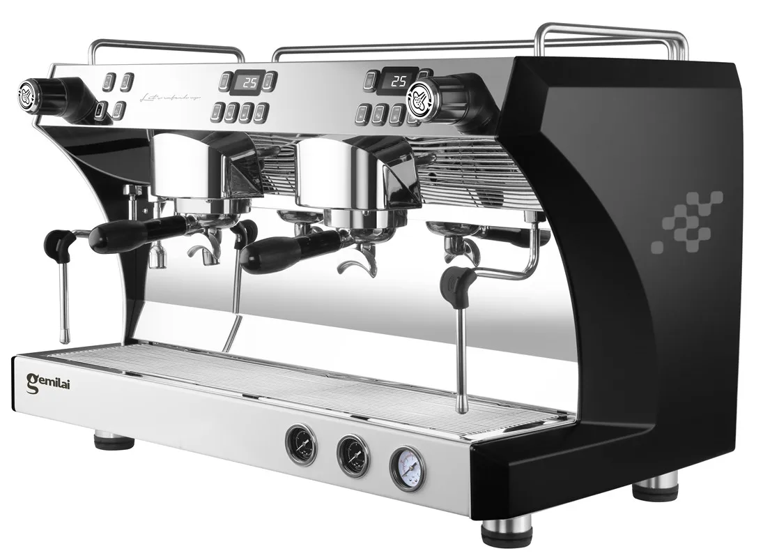 Cafetera expreso italiana semiautomática, máquina de café capuchino, 2 grupos, 9 Bar, 220 W, 4200 V