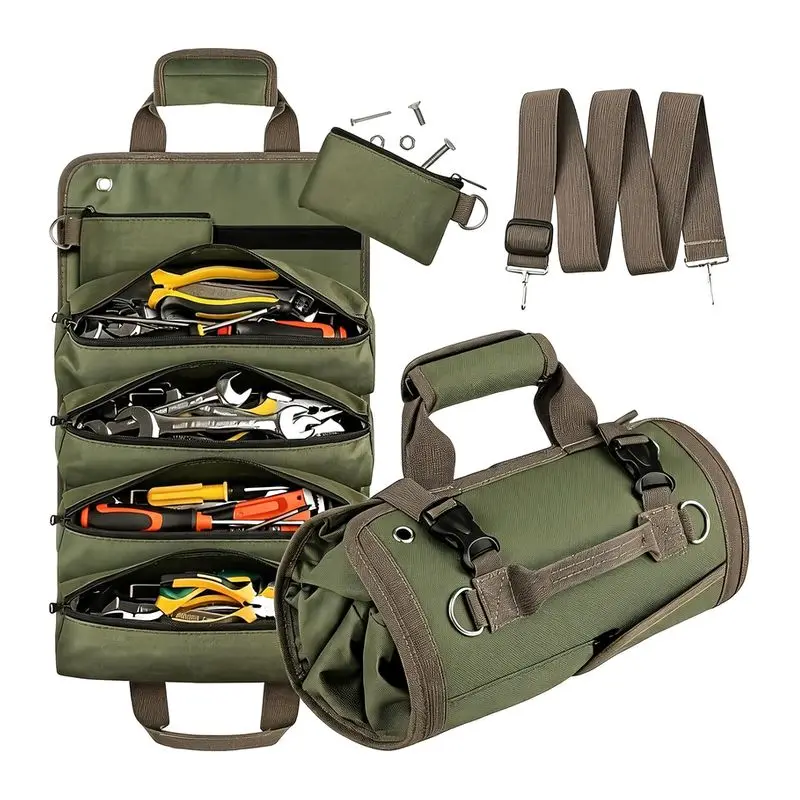 Multi-compartment Waterproof Tool Backpack with Adjustable Shoulder Strap, Universal Tool Storage Bag