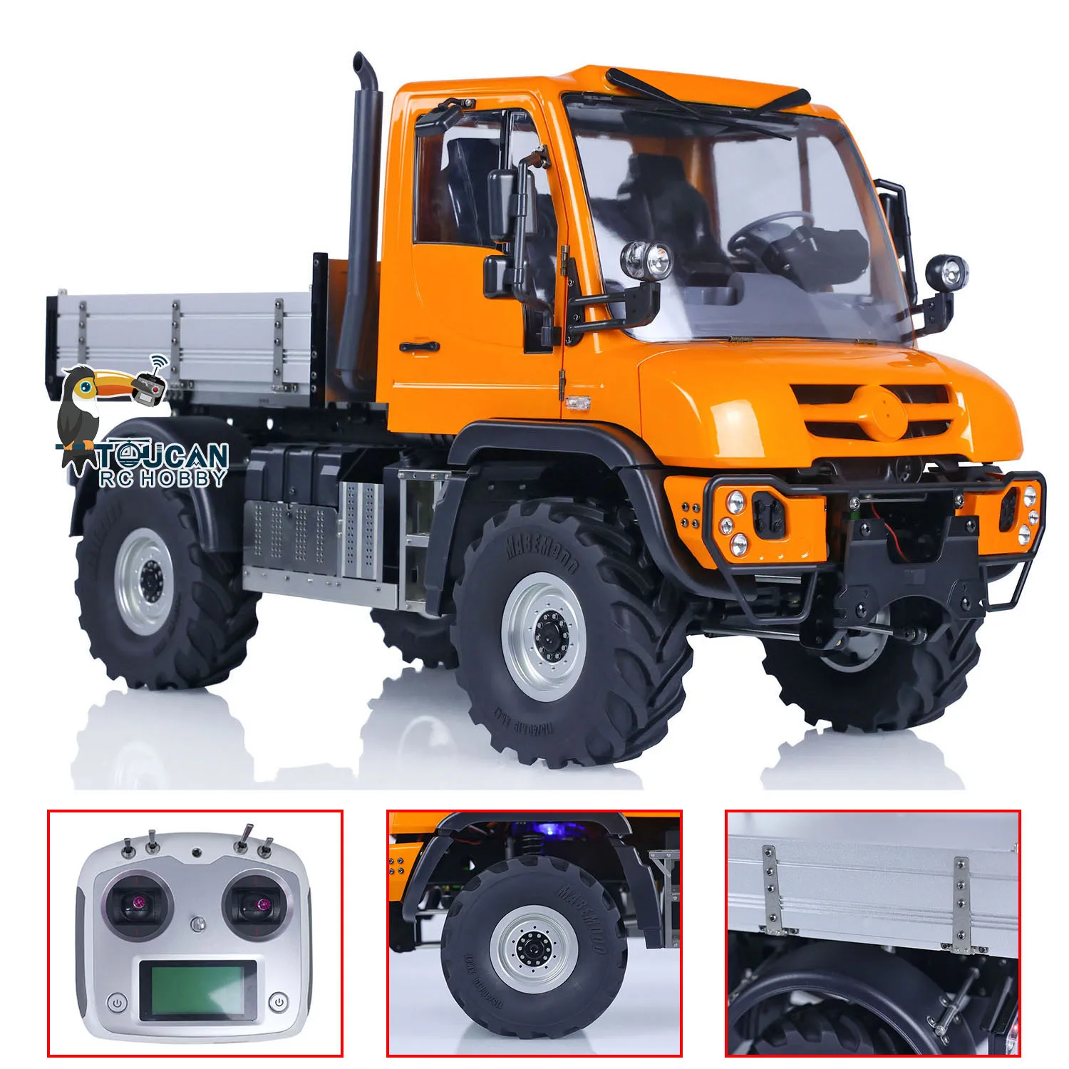 Toys 1/10 U423 4X4 RC Off-road Vehicles Remote Control Rock Crawler Car Trucks 2-speed Transmission Metal Bucket Light Sound