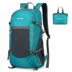 Mochila plegable ultraligera para hombre y mujer, morral de viaje al aire libre, impermeable, para ciclismo, Camping, senderismo y Deportes