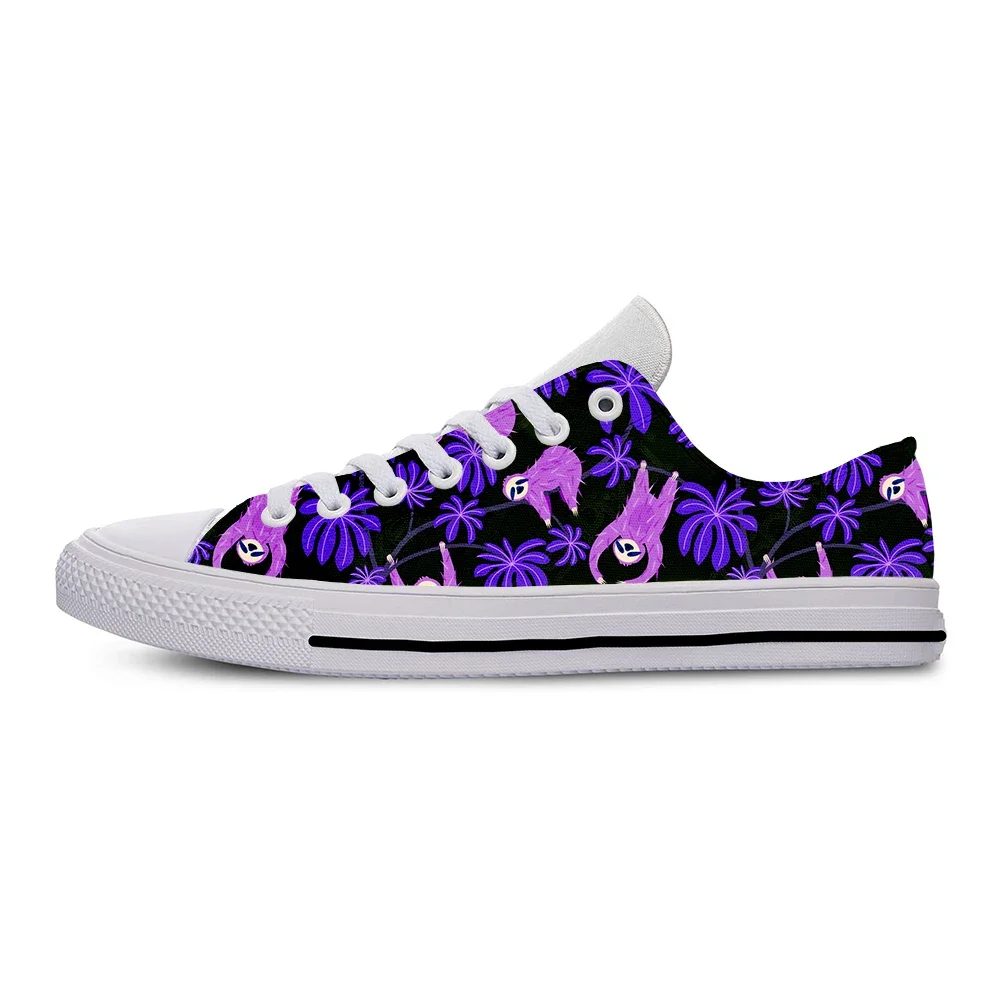 Luiaard Patroon Cartoon Anime Grappige Leuke Mode Zomer Casual Schoenen Lage Top Lichtgewicht Board Schoenen Ademend Heren Dames Sneakers