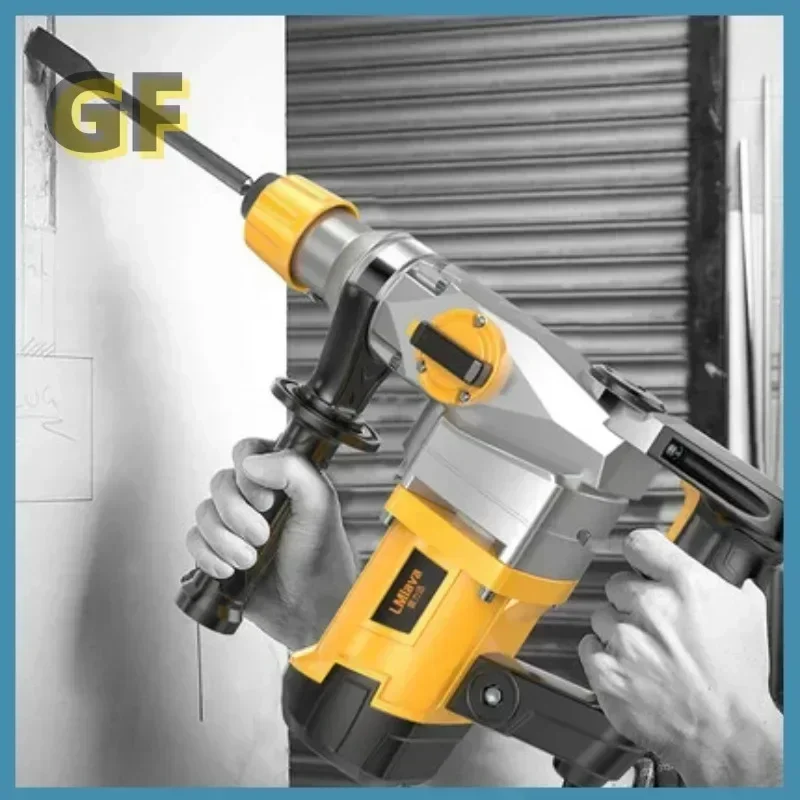 High Power Heavy Impact Electric Hammer 2580W 220V Concrete Breaker 30S Quickly Breaks The Wall 360 Degree Rotary Power Tools