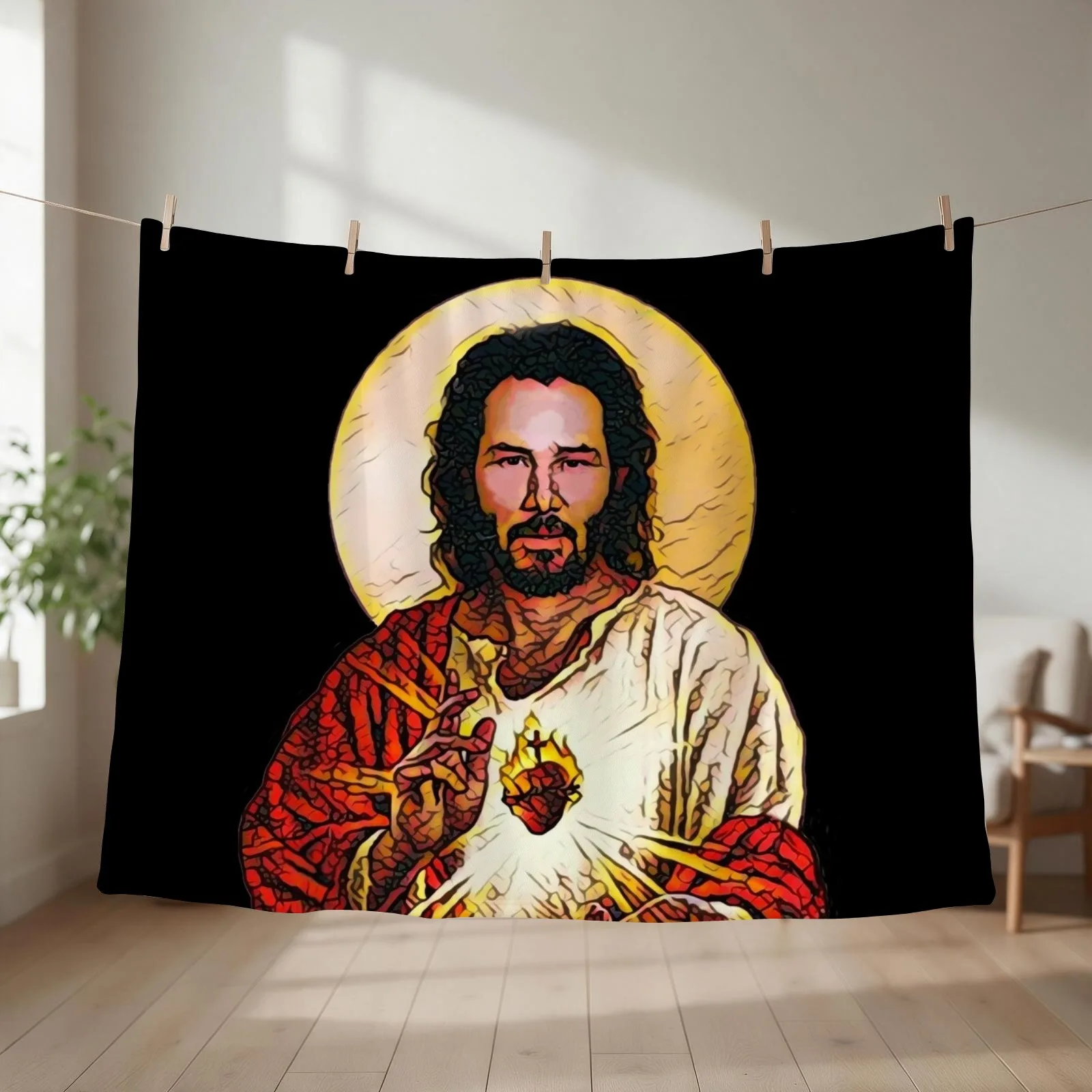 Holy Keanu - T-Shirts, Gadgets & Face Masks Throw Blanket Heavy For Decorative Sofa heavy to sleep Loose Blankets