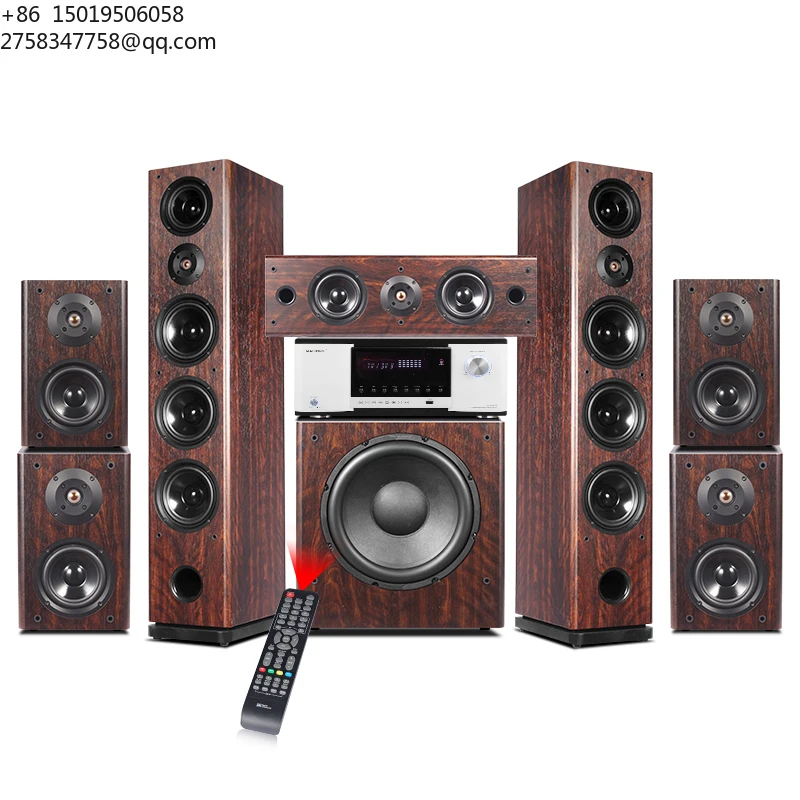 7.1 Tower Home Theater System Surround Sound Wooden Home Theatre System with Digital Amplifier Supporting 3D/8K