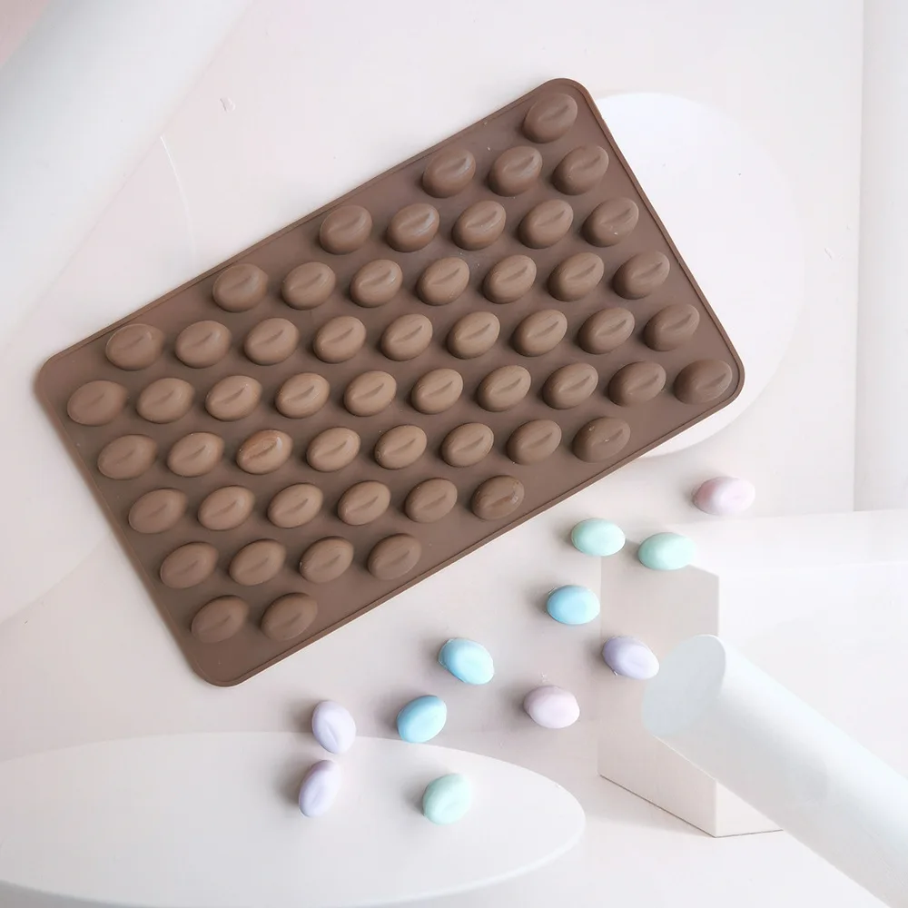 Mini-Kaffeebohnen mit 55 Mulden, Schokolade, Sugarcraft, Süßigkeiten, Silikonform, Form für Fondant, Kuchen, Dekorieren, Backen, Gebäck – Detail 7