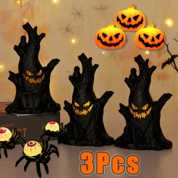 LED Halloween Ghost Faces Tree Night Light Flameless Candles Halloween Party Decorations Festival Gifts For Children Adults