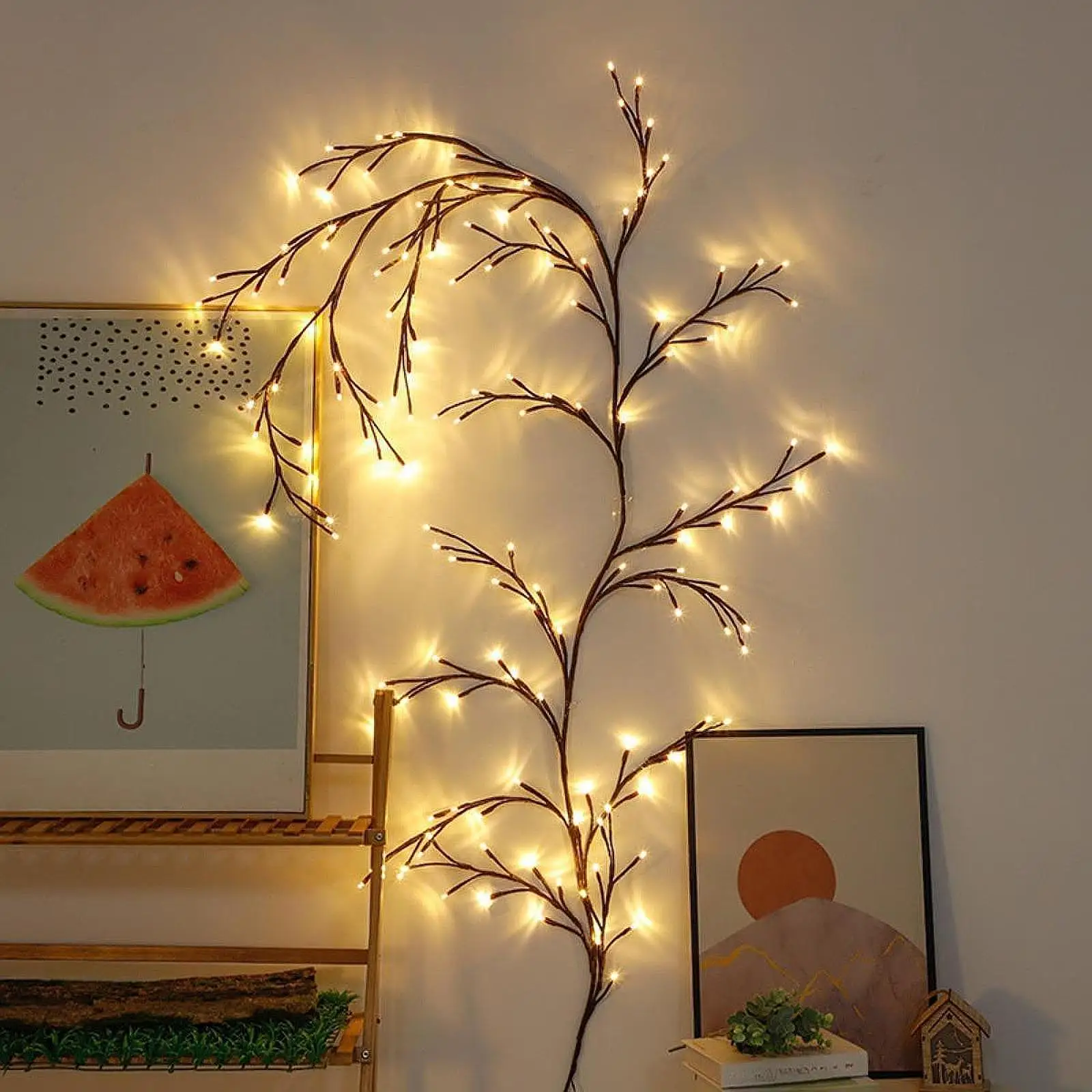 

Lighted Christmas Tree Branch Lighted Artificial Branch Twig for Home Office